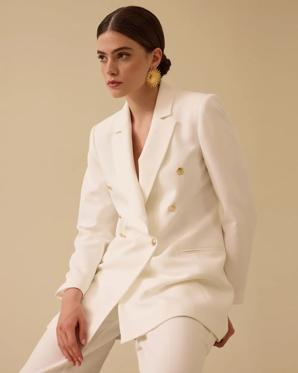 Düğmeli Klasik Kesim Blazer Ceket