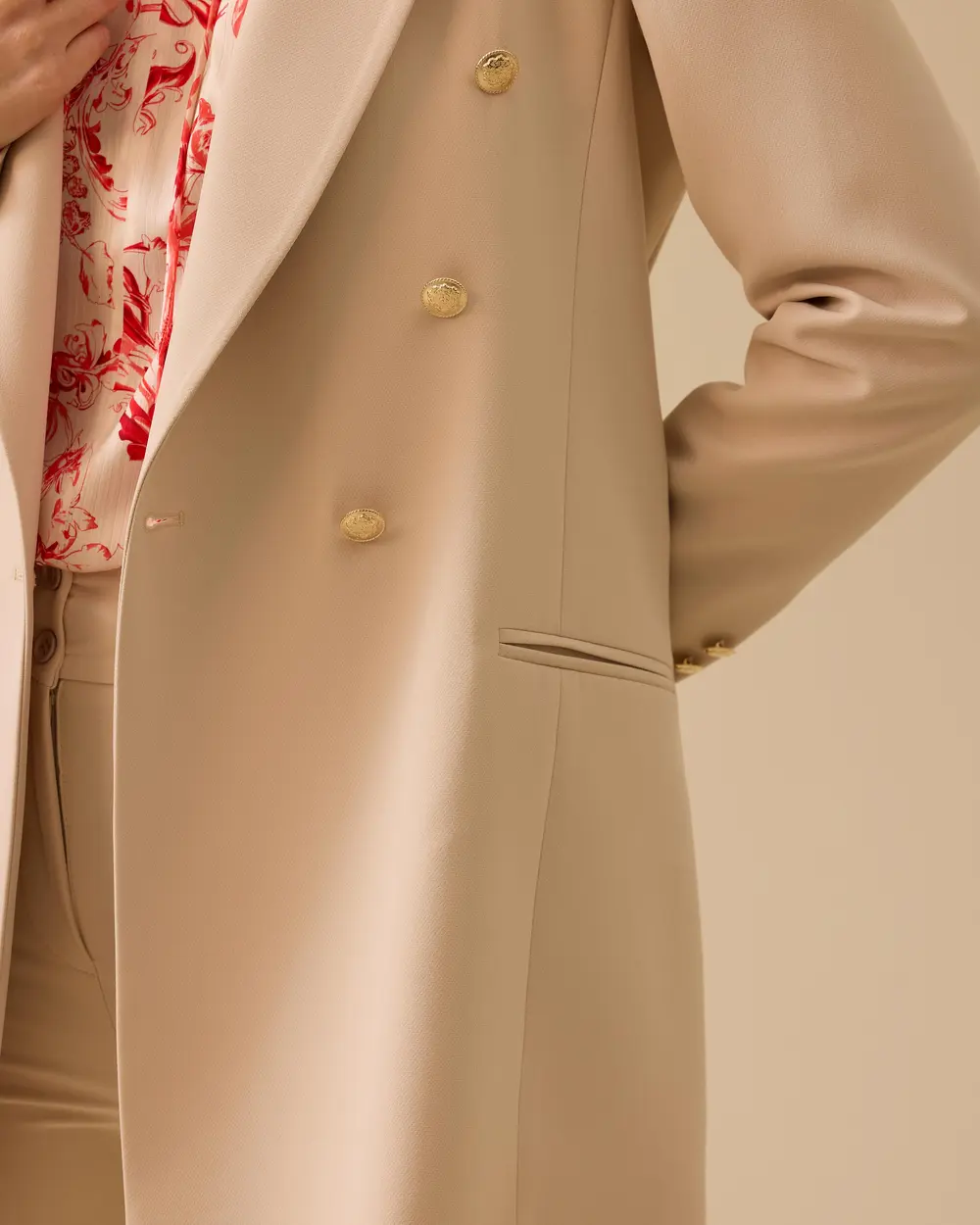 Classic Cut Blazer Jacket with Buttons
