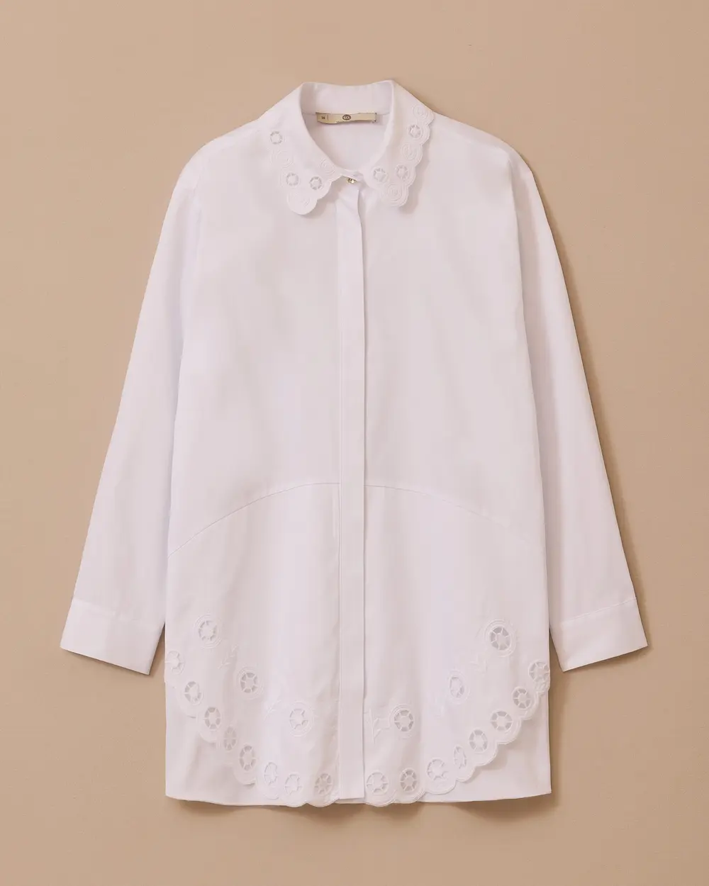 Embroidery Detailed Long Sleeve Shirt