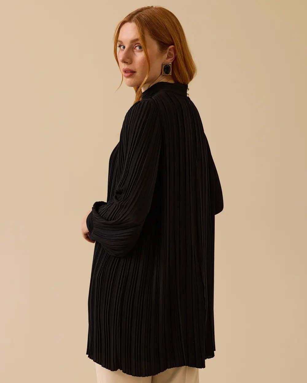 Pleated Draped Tunic