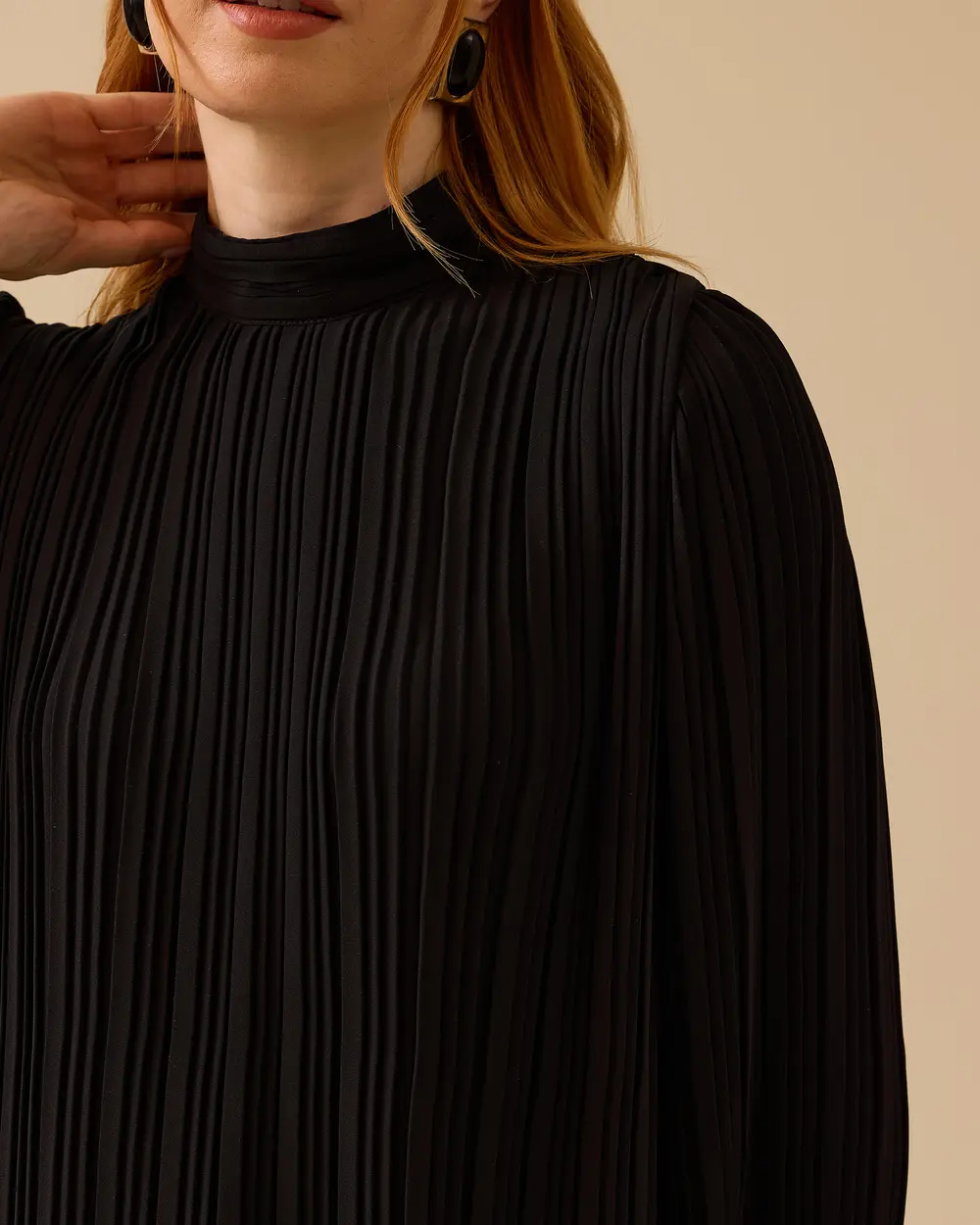 Pleated Draped Tunic