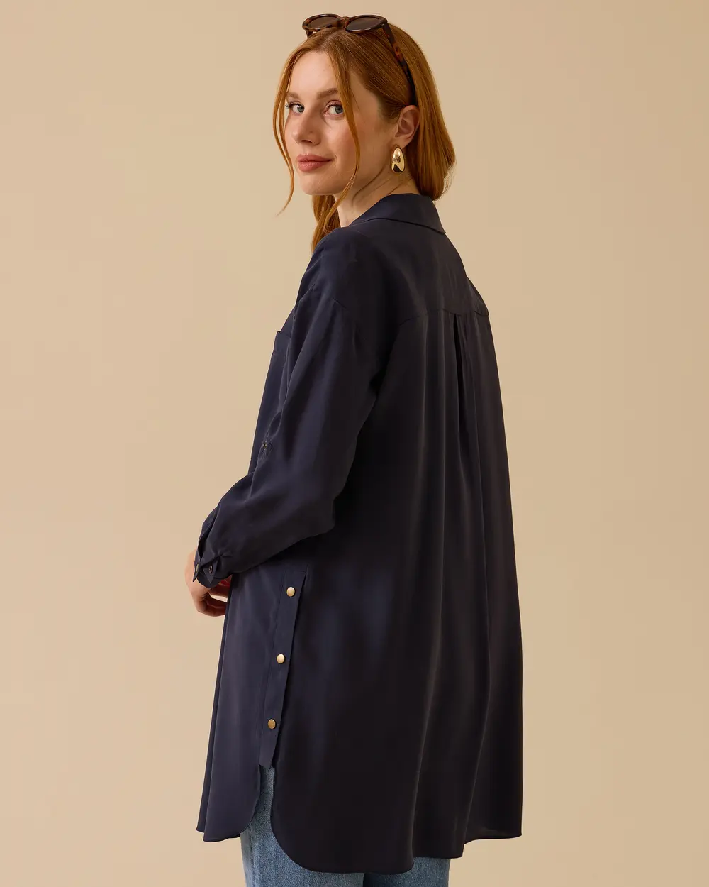 Relaxed Fit Tunic with Double Pockets