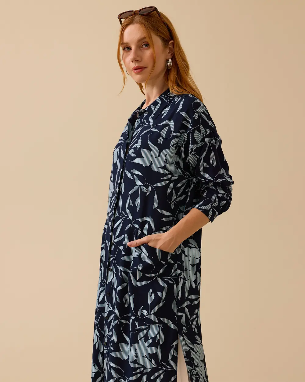 Patterned Long Shirt Tunic