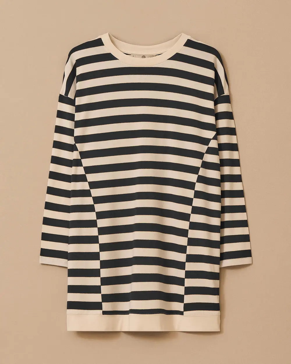 Çizgili Örme Kumaş Tunik