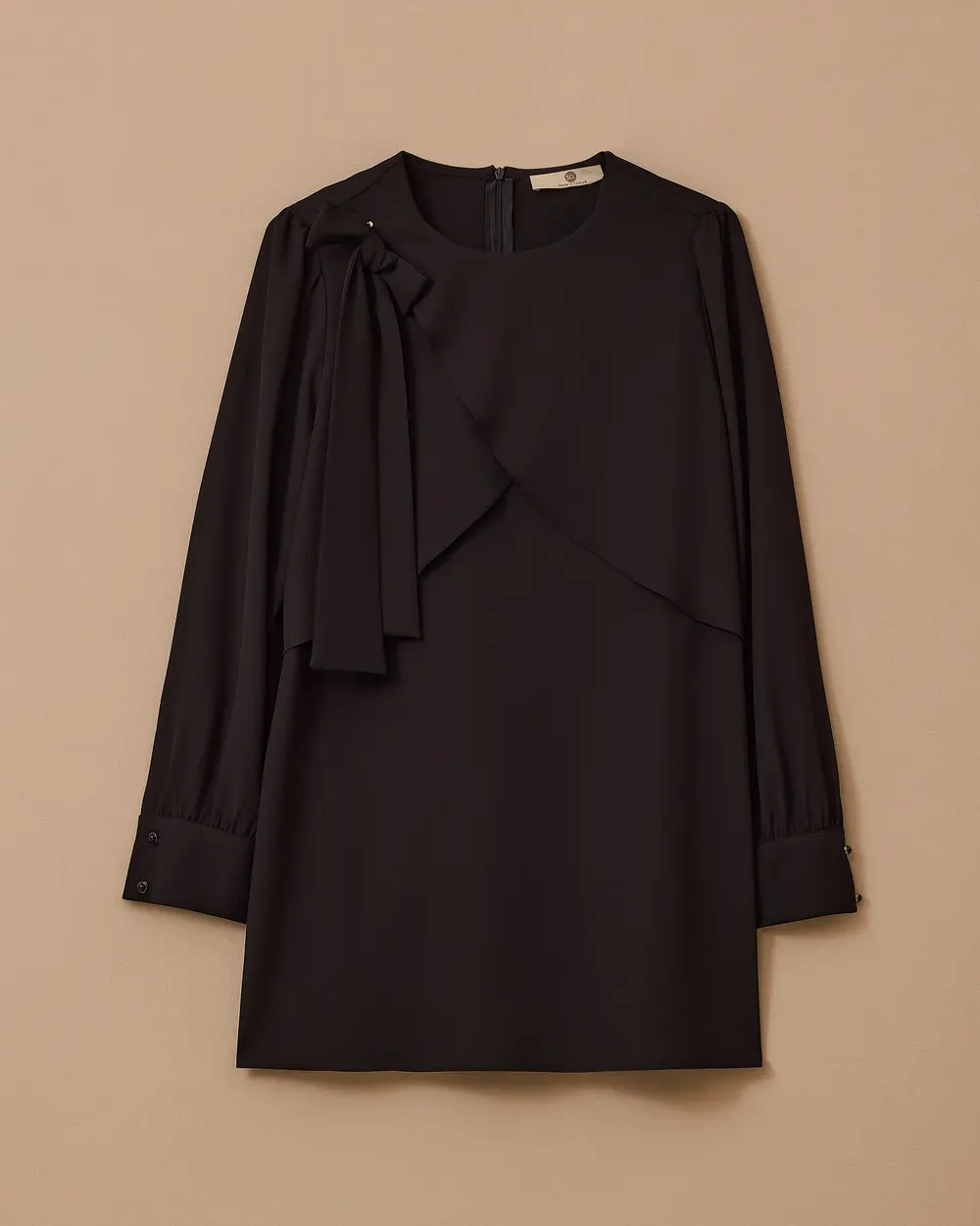 Tunic with Bow Collar Detail