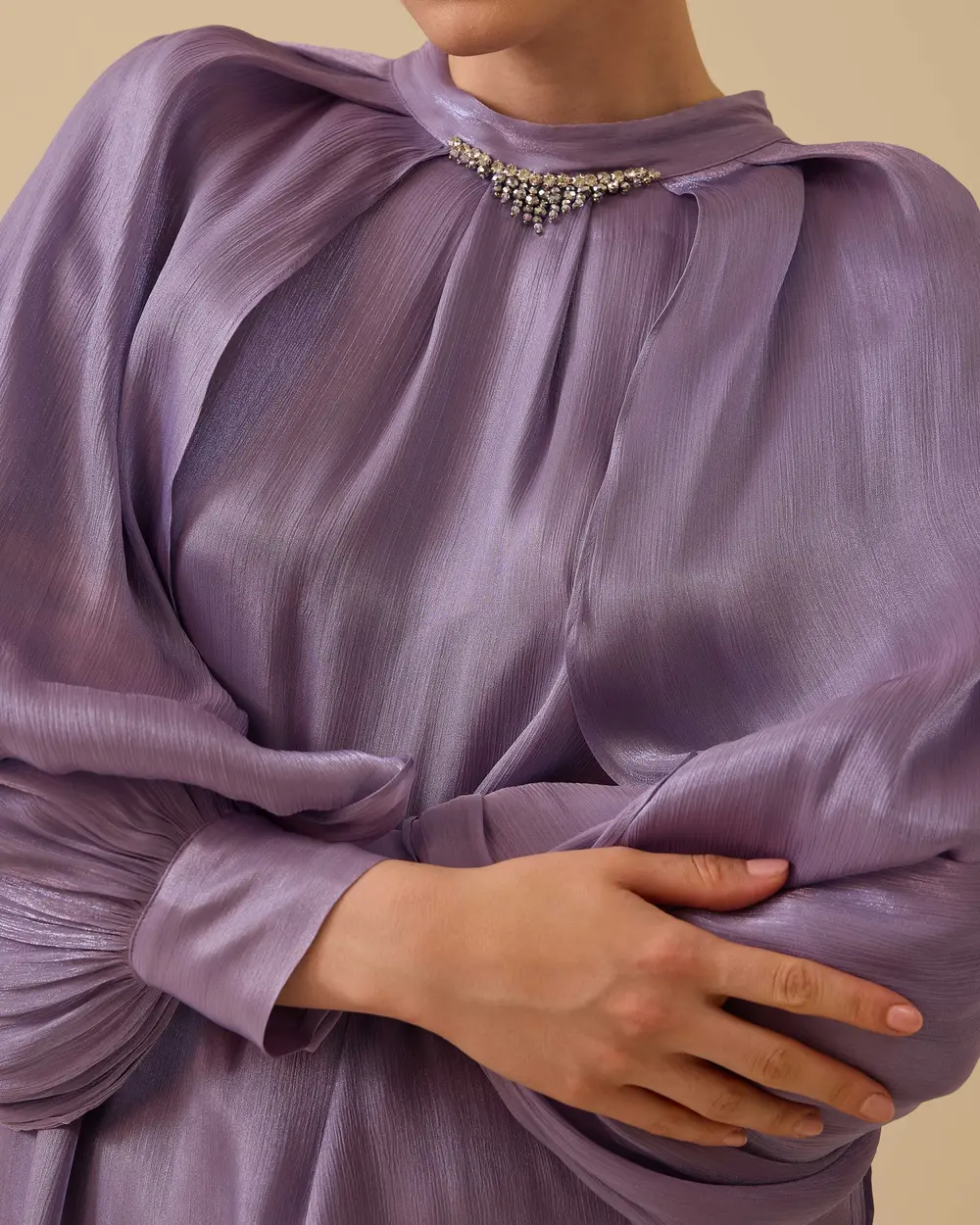 Draped Tunic with Loose Sleeve Detail