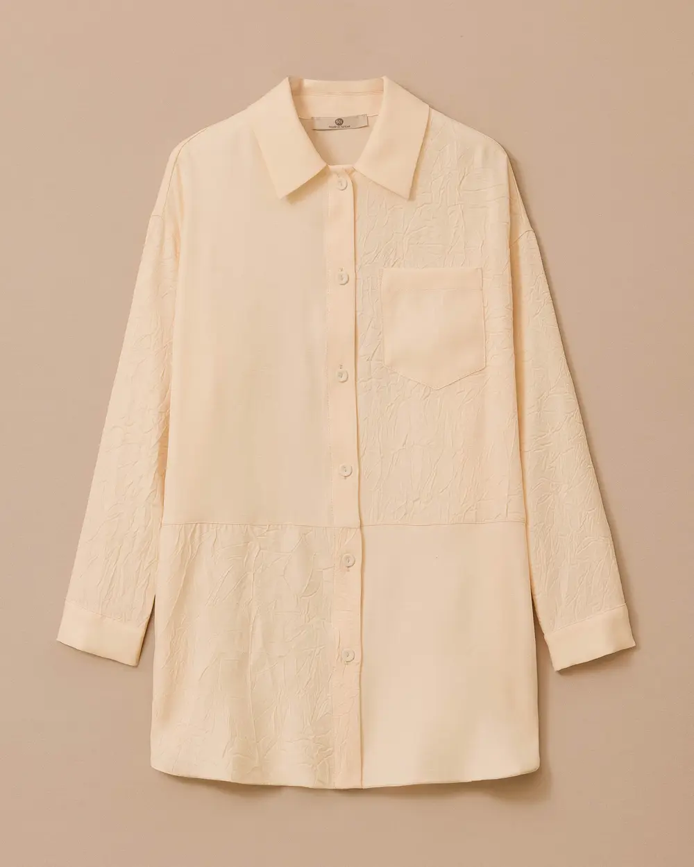 Textured Pocket Detailed Buttoned Tunic