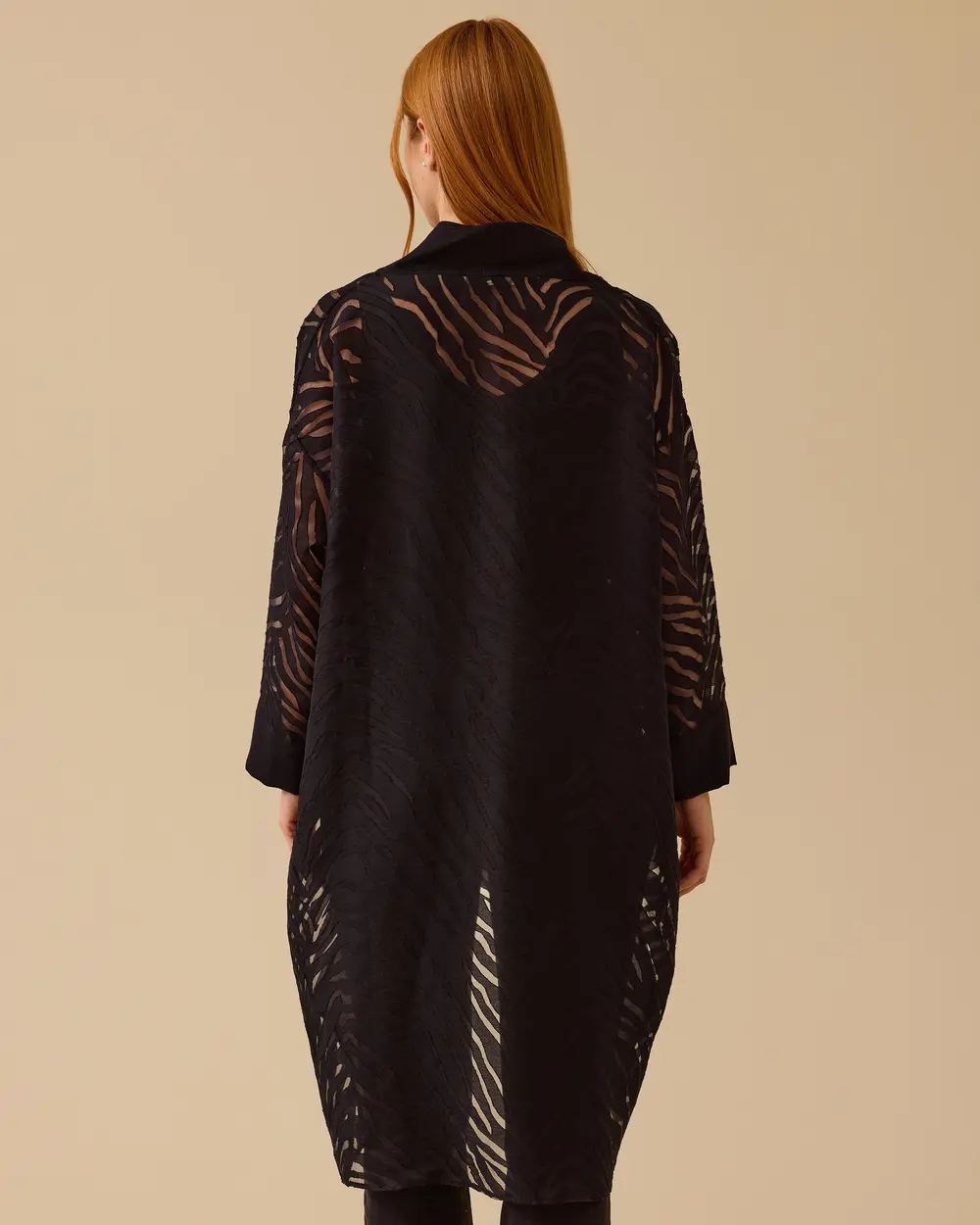 Zebra Desenli Asimetrik Kesim Tunik
