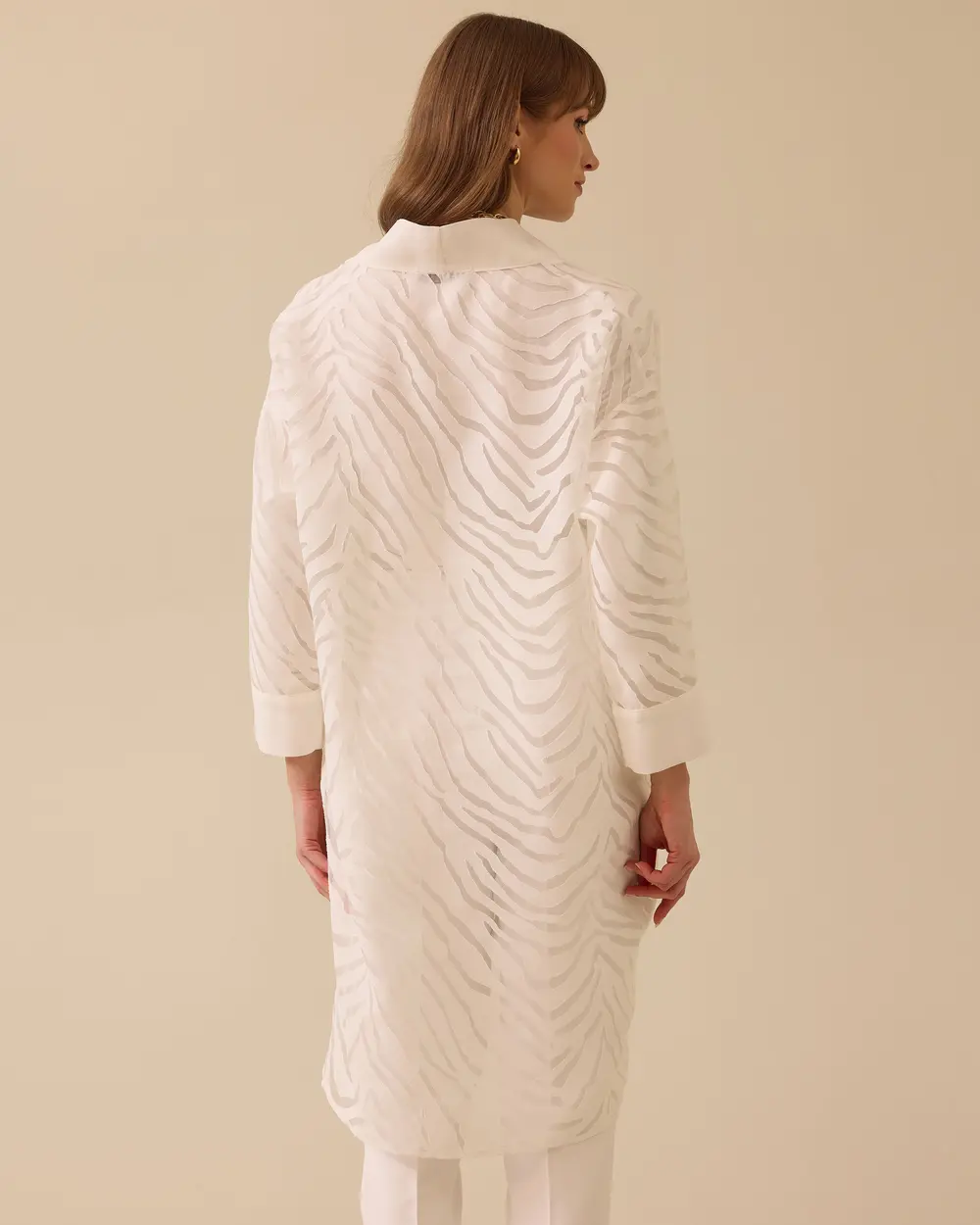 Zebra Desenli Asimetrik Kesim Tunik