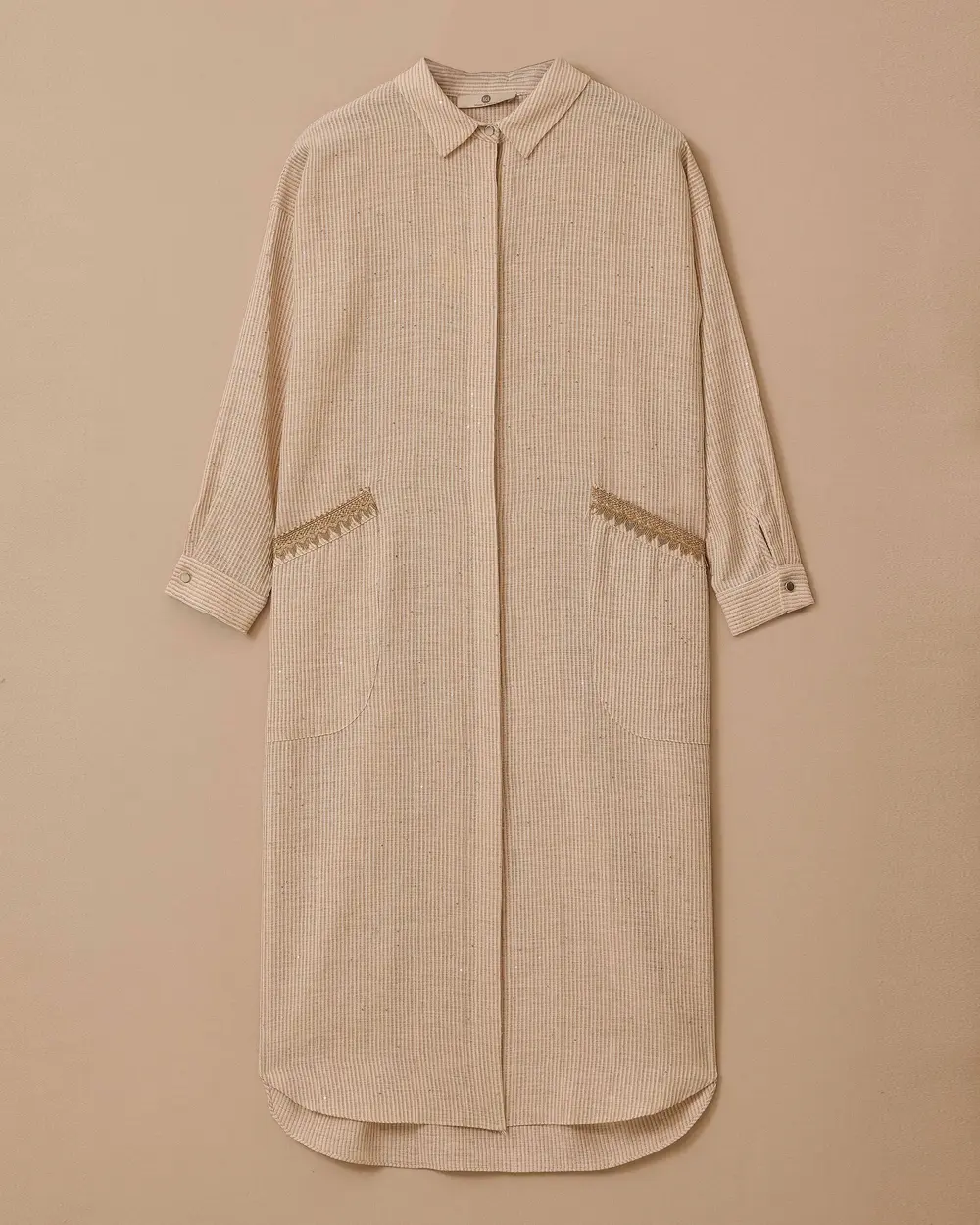 Sequin Detailed Long Tunic with Pockets