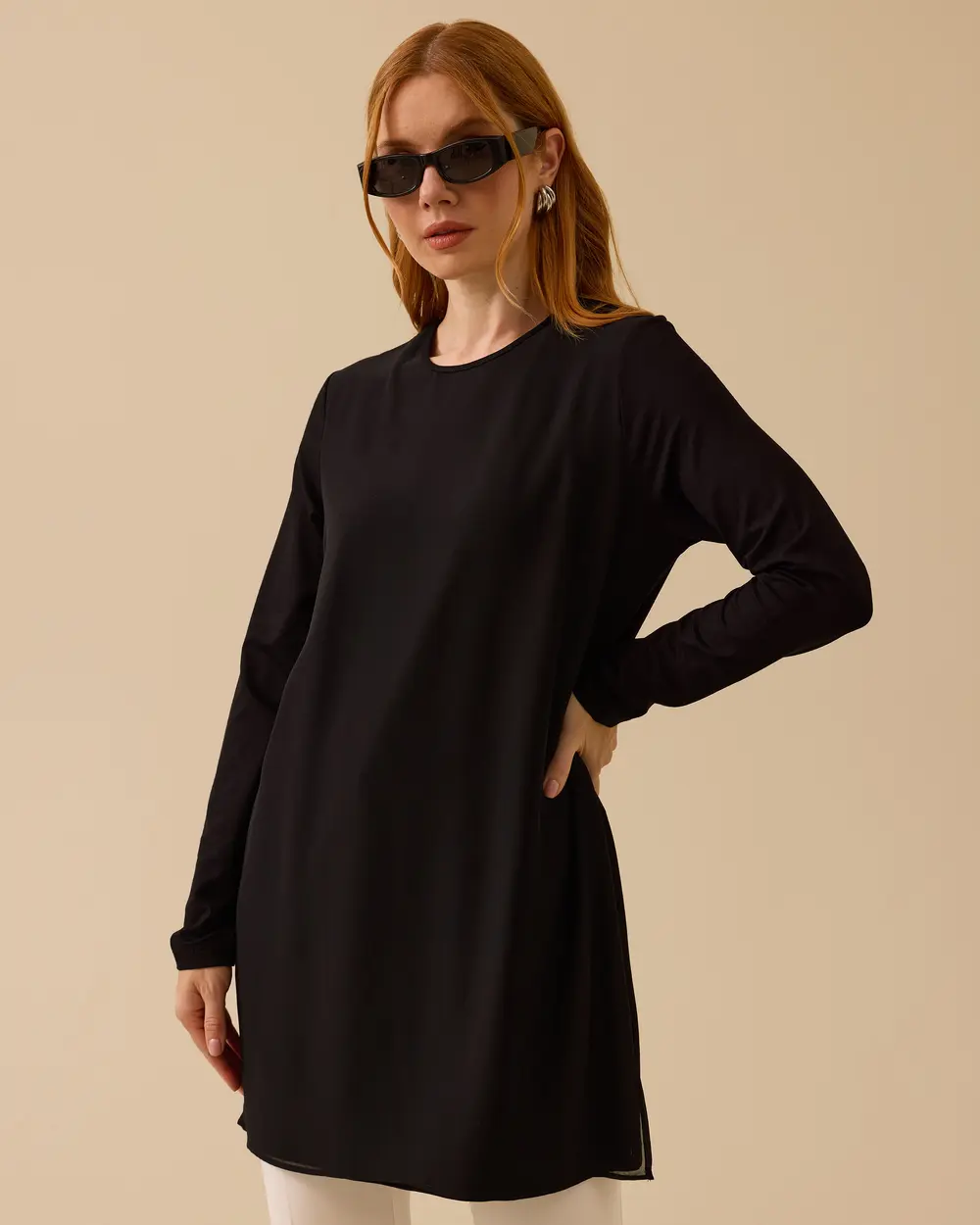 Tül Dokulu Basic Tunik