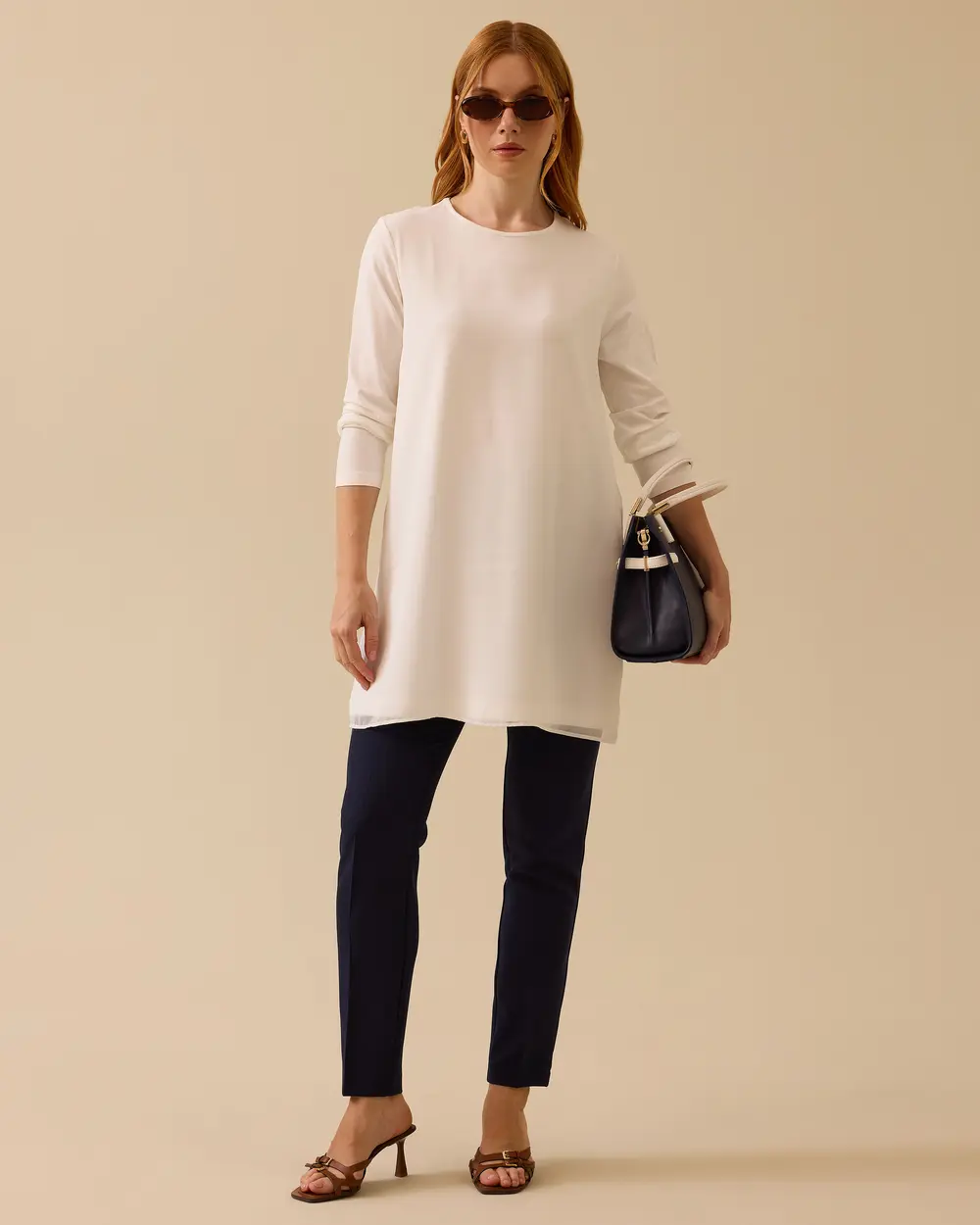 Tül Dokulu Basic Tunik