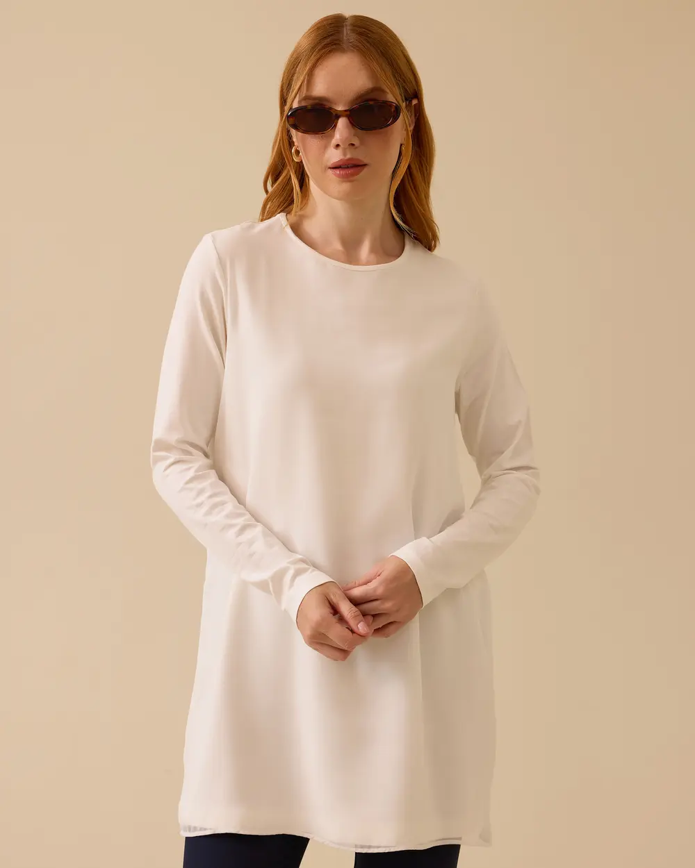 Tül Dokulu Basic Tunik