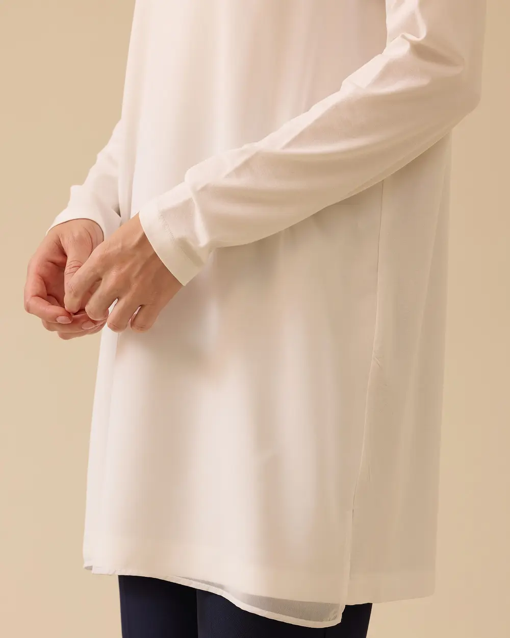 Tül Dokulu Basic Tunik