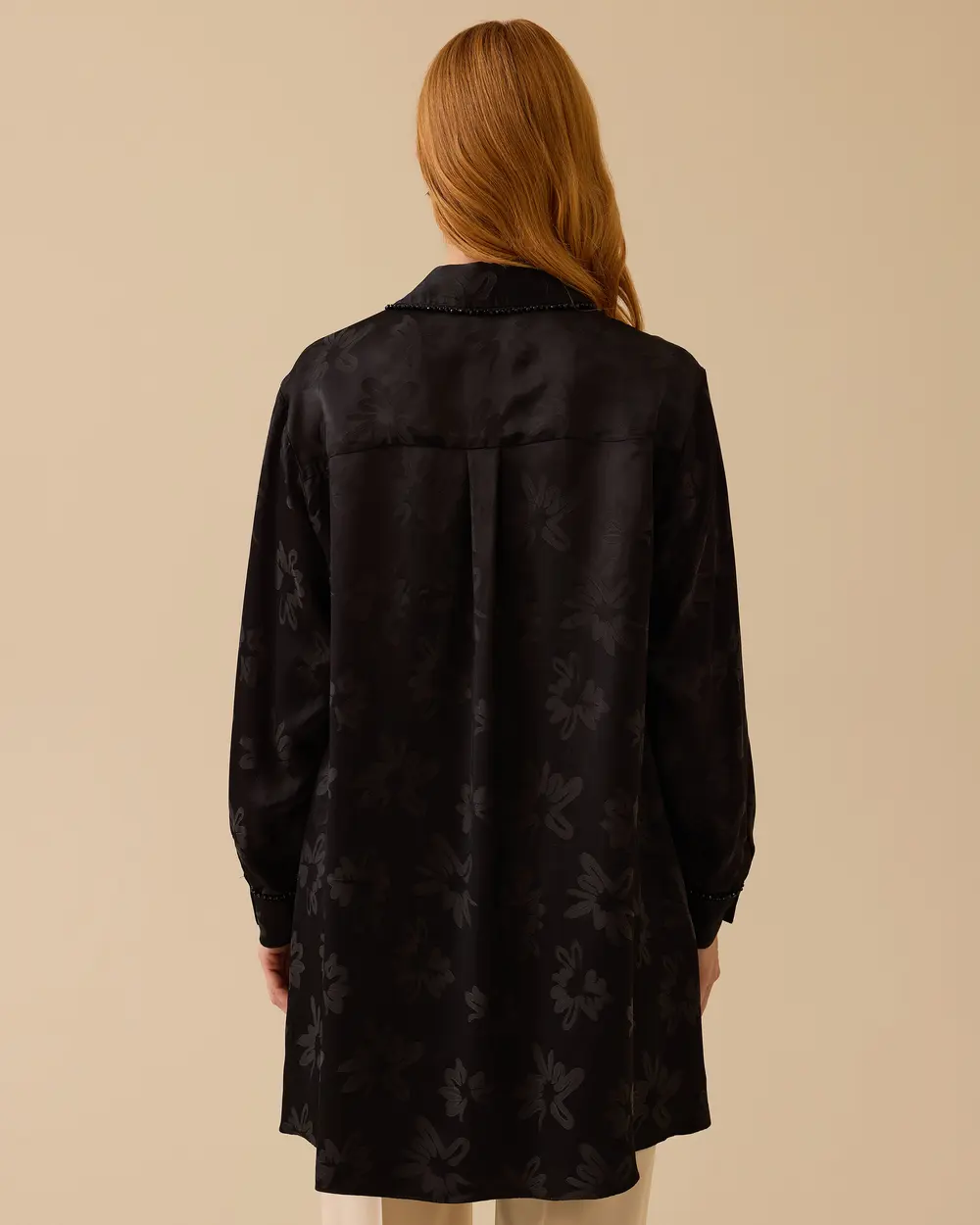 Parlak Dokulu Boncuk Detaylı Tunik