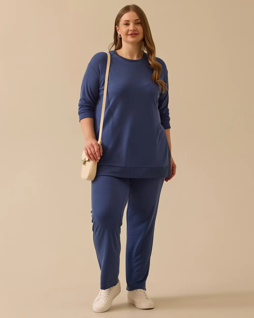 Plus Size Long Sleeve Tunic with Side Slits