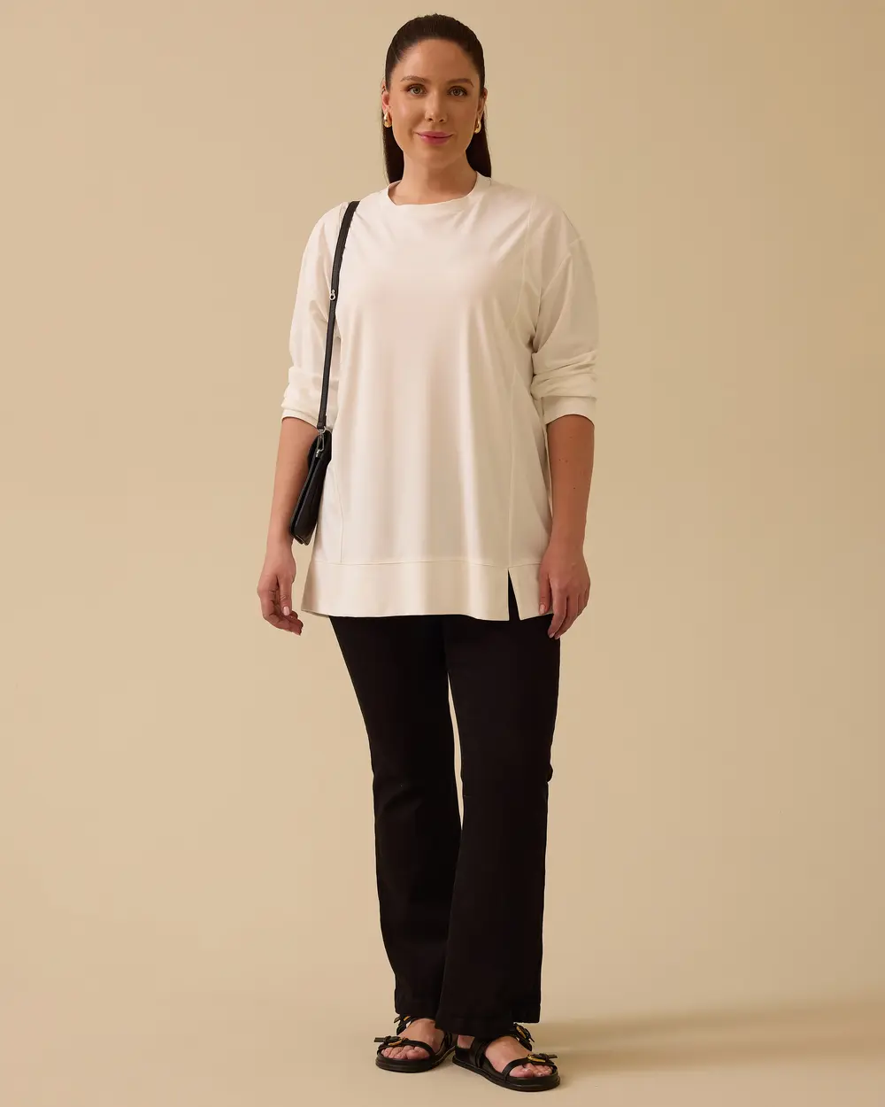 Büyük Beden Uzun Kollu Basic Tunik