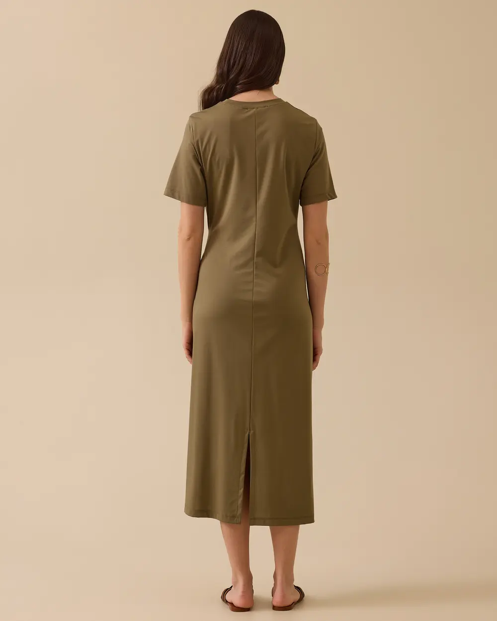 Round Neck Tie Detail Dress