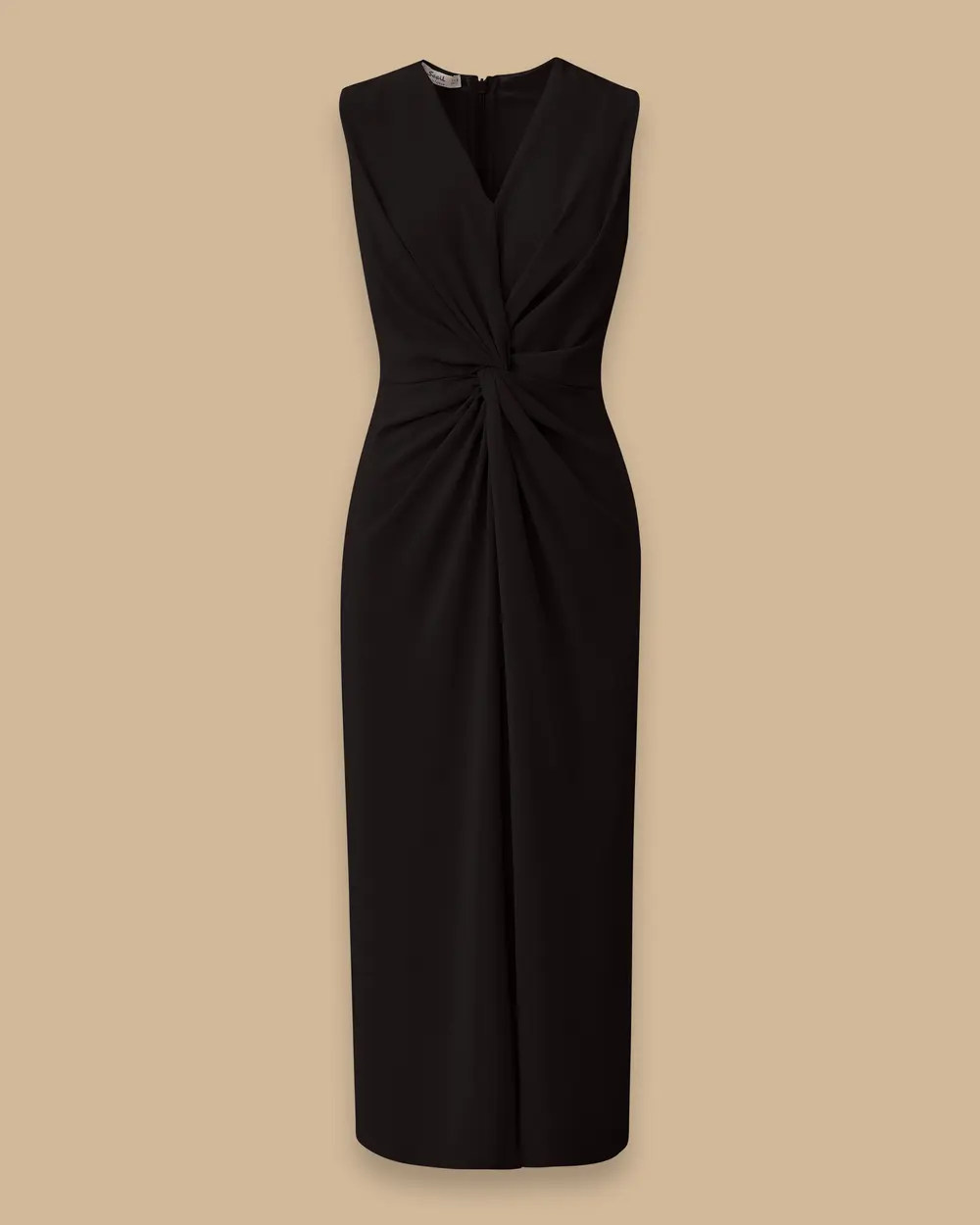 V-Neck Sleeveless Dress with Shirring Detail