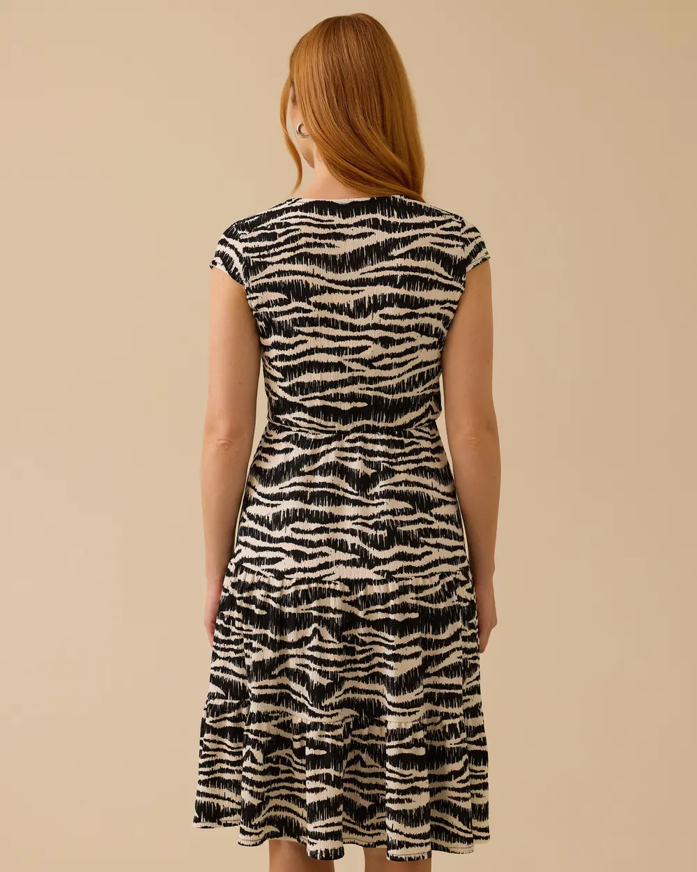 Elastic Waist Folded Skirt Detailed Dress