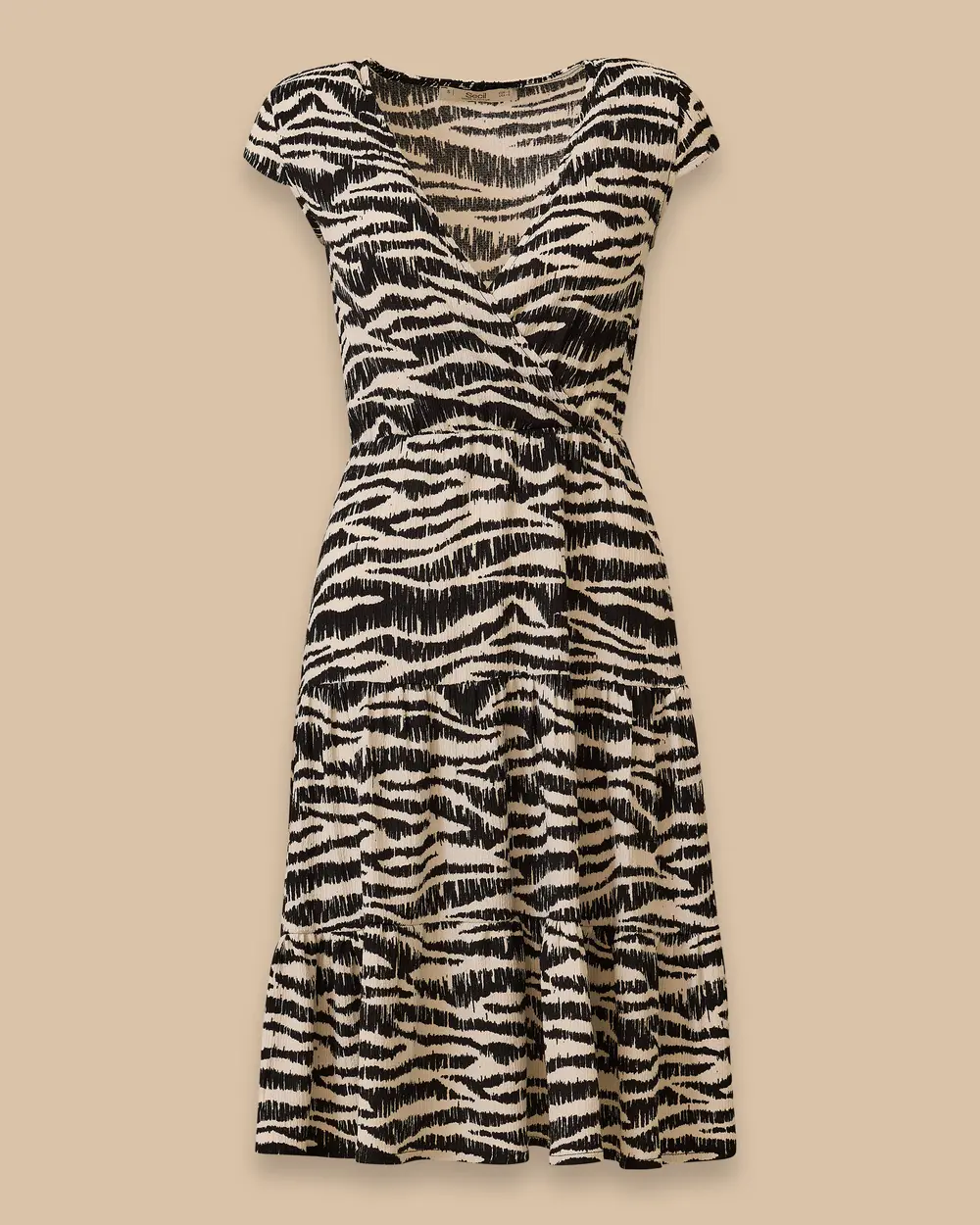 Elastic Waist Folded Skirt Detailed Dress