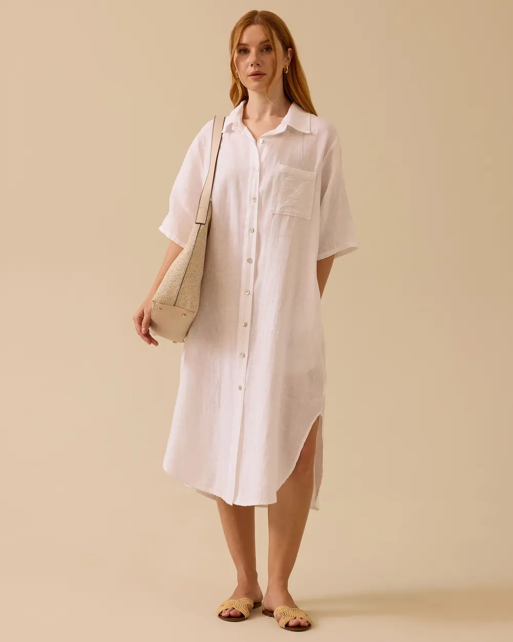 Sequin Detailed Buttoned Dress