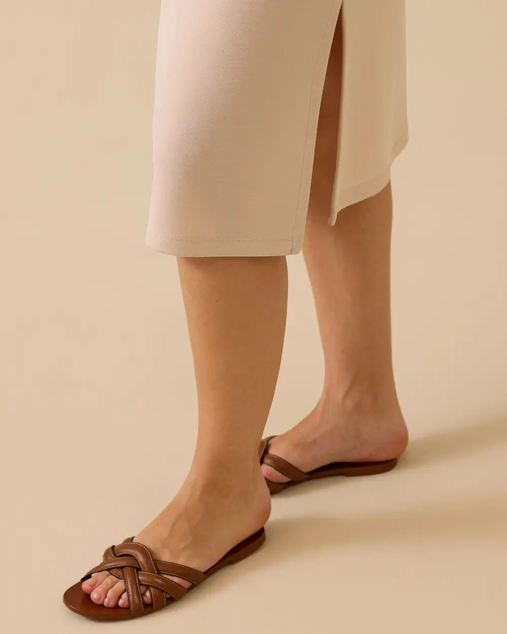 Polo Collar Short Sleeve Casual Fabric Dress