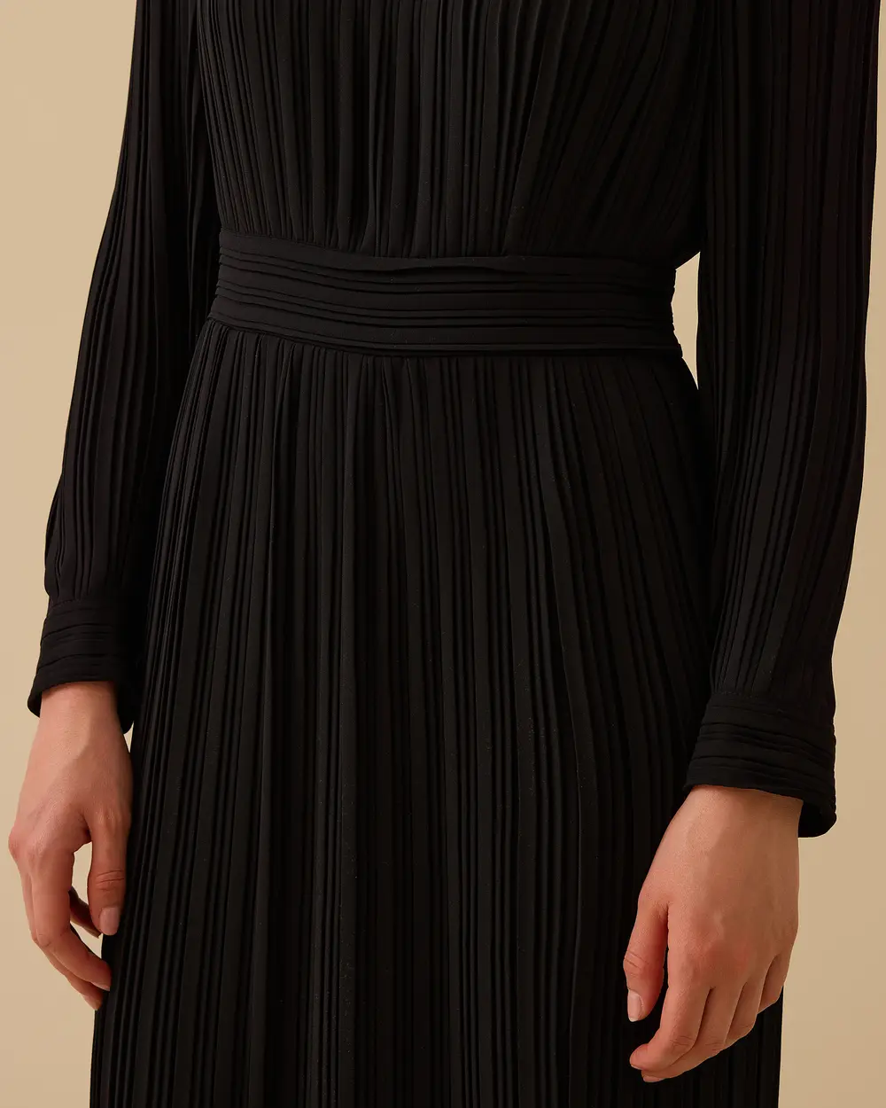 Pleated Detailed Draped Dress
