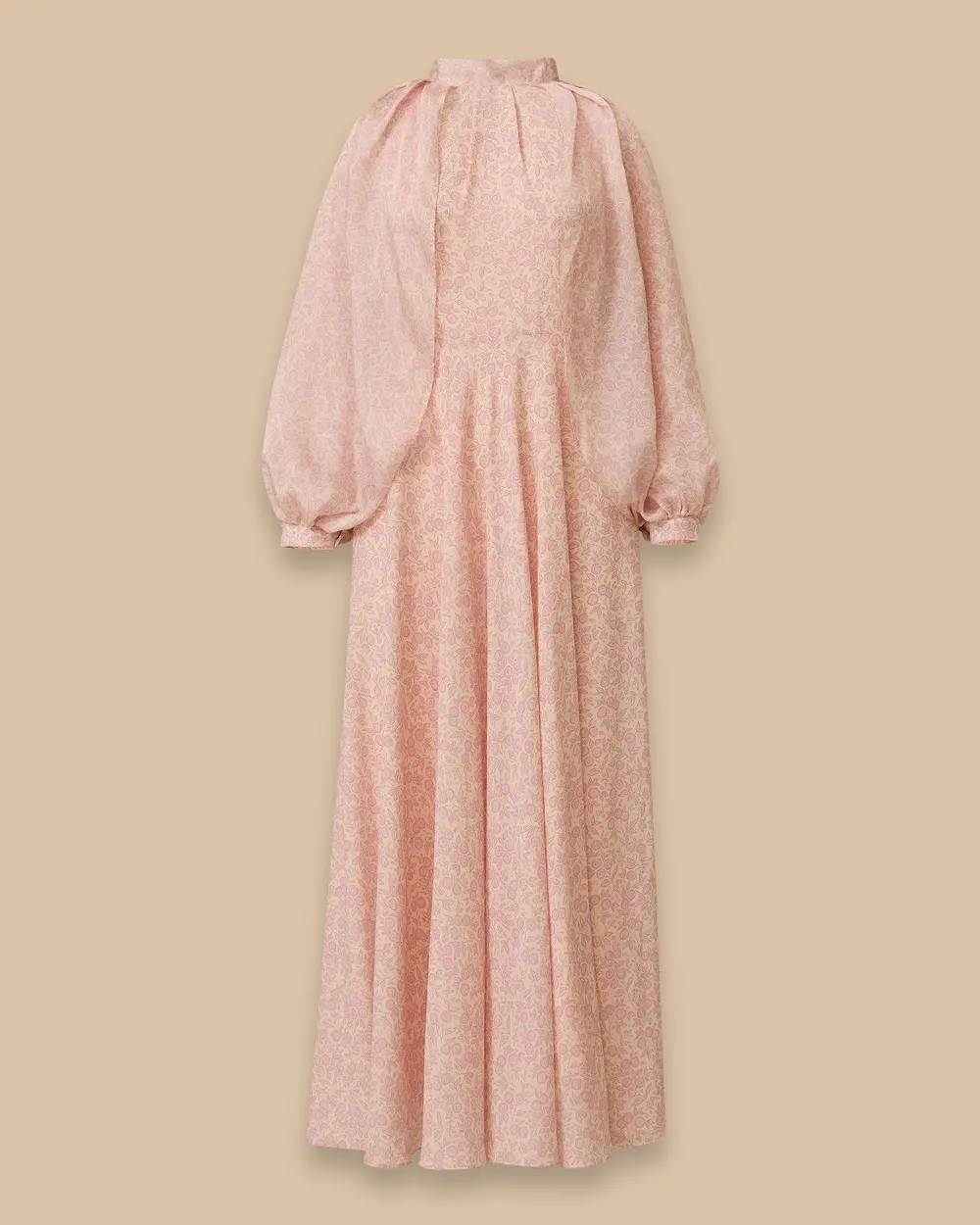 Patterned Bat Sleeve Dress