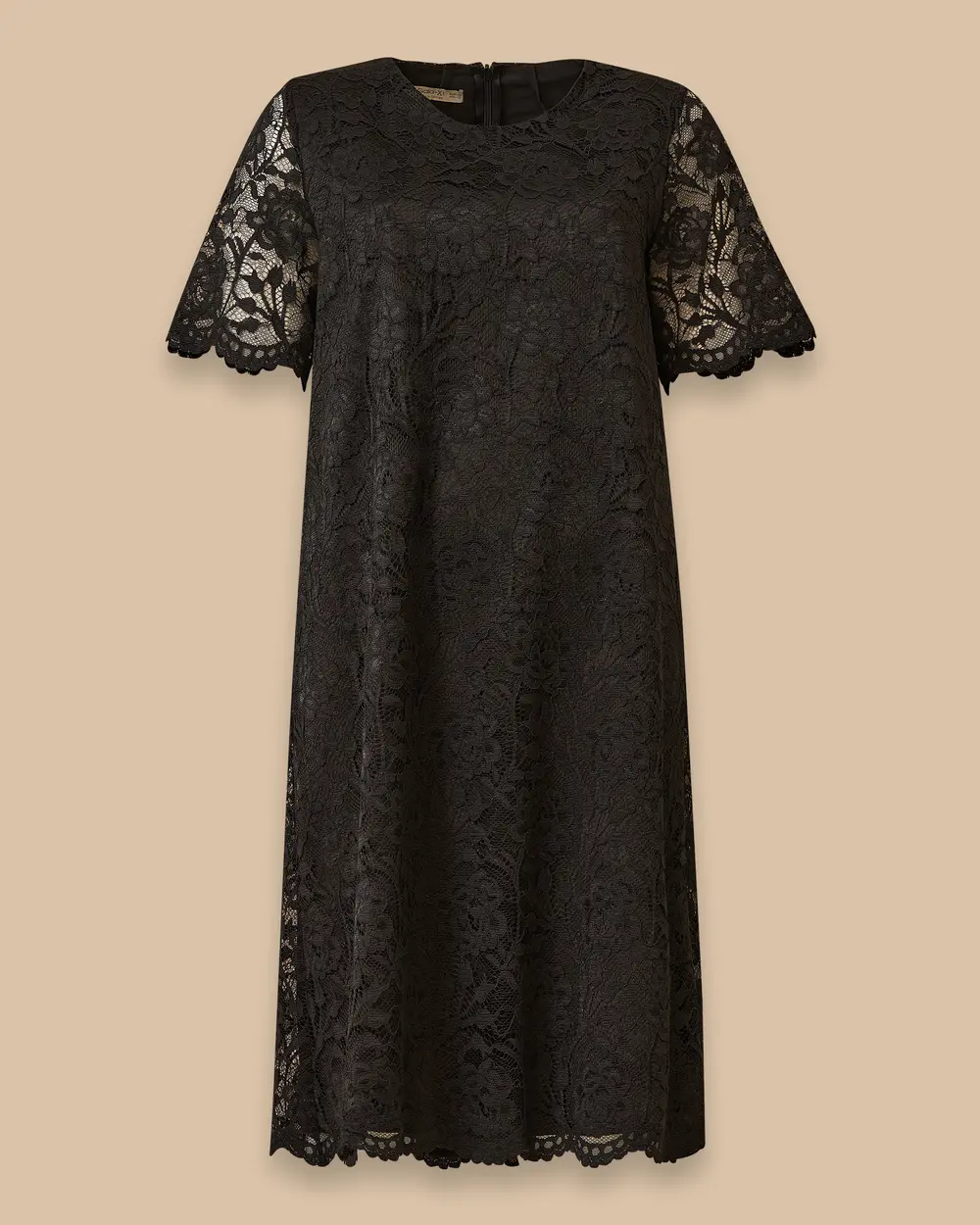 Plus Size Short Sleeve Lace Dress