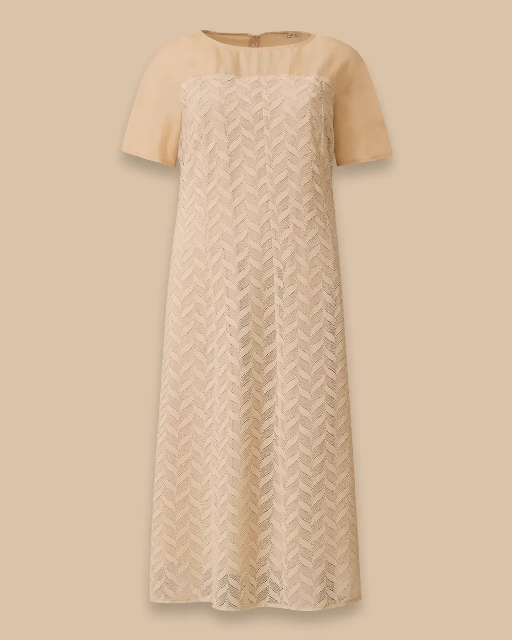 Plus Size Patterned Short Sleeve Dress
