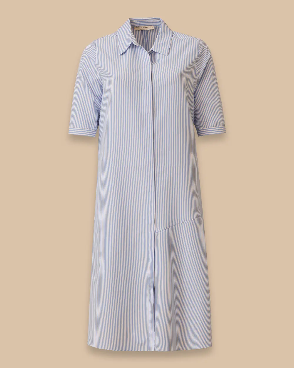 Plus Size Striped Shirt Dress