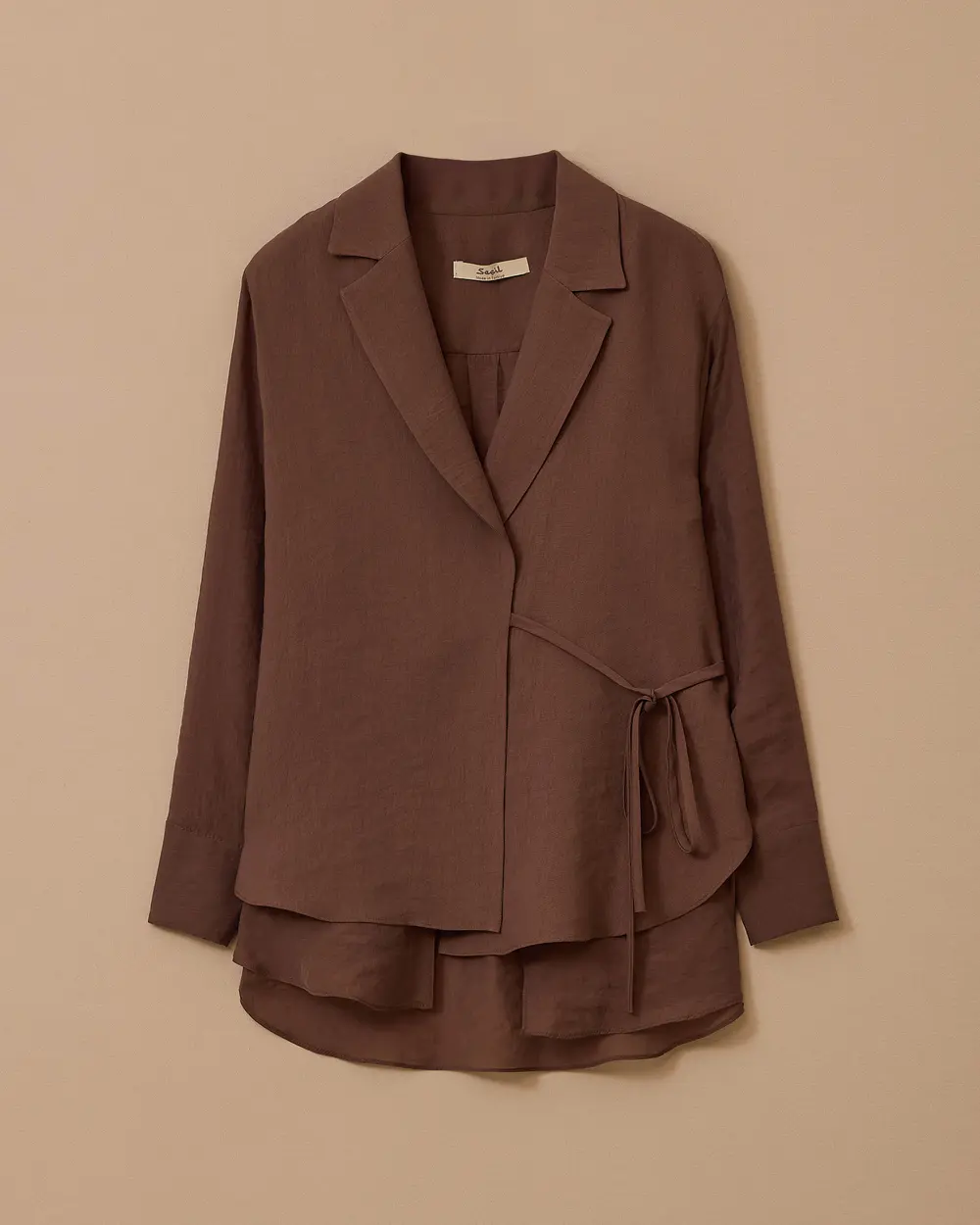 Linen Shirt with Binding Detail