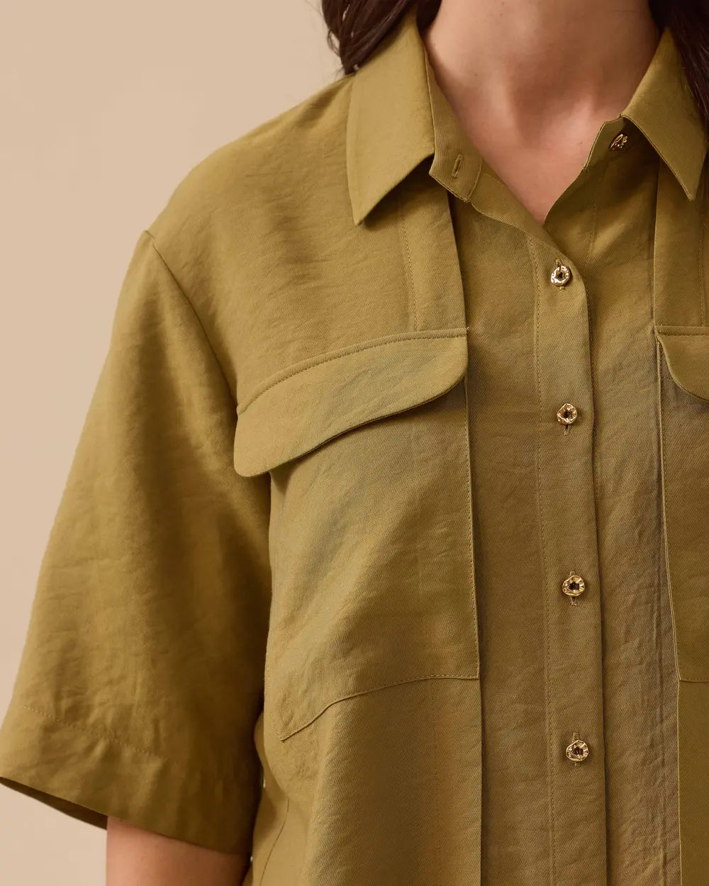 Short Sleeve Shirt with Side Slits