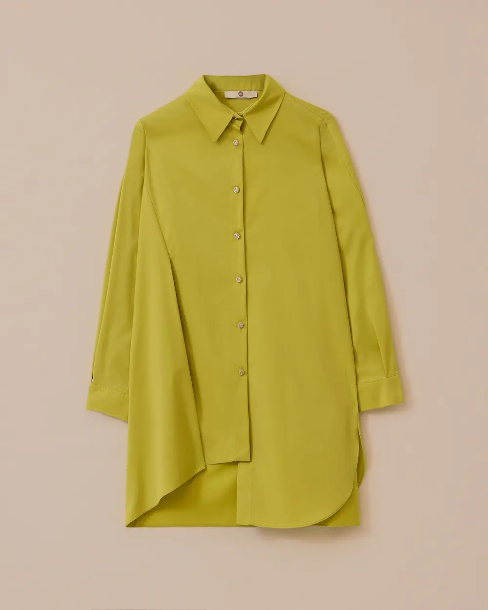 Asymmetric Cut Buttoned Shirt