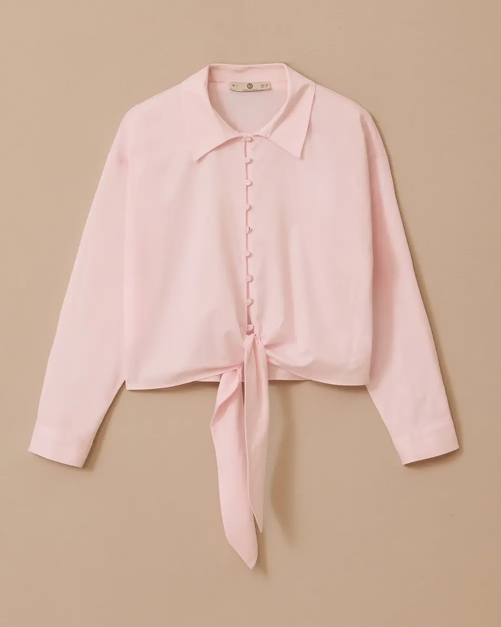 Short Shirt with Tie Detail