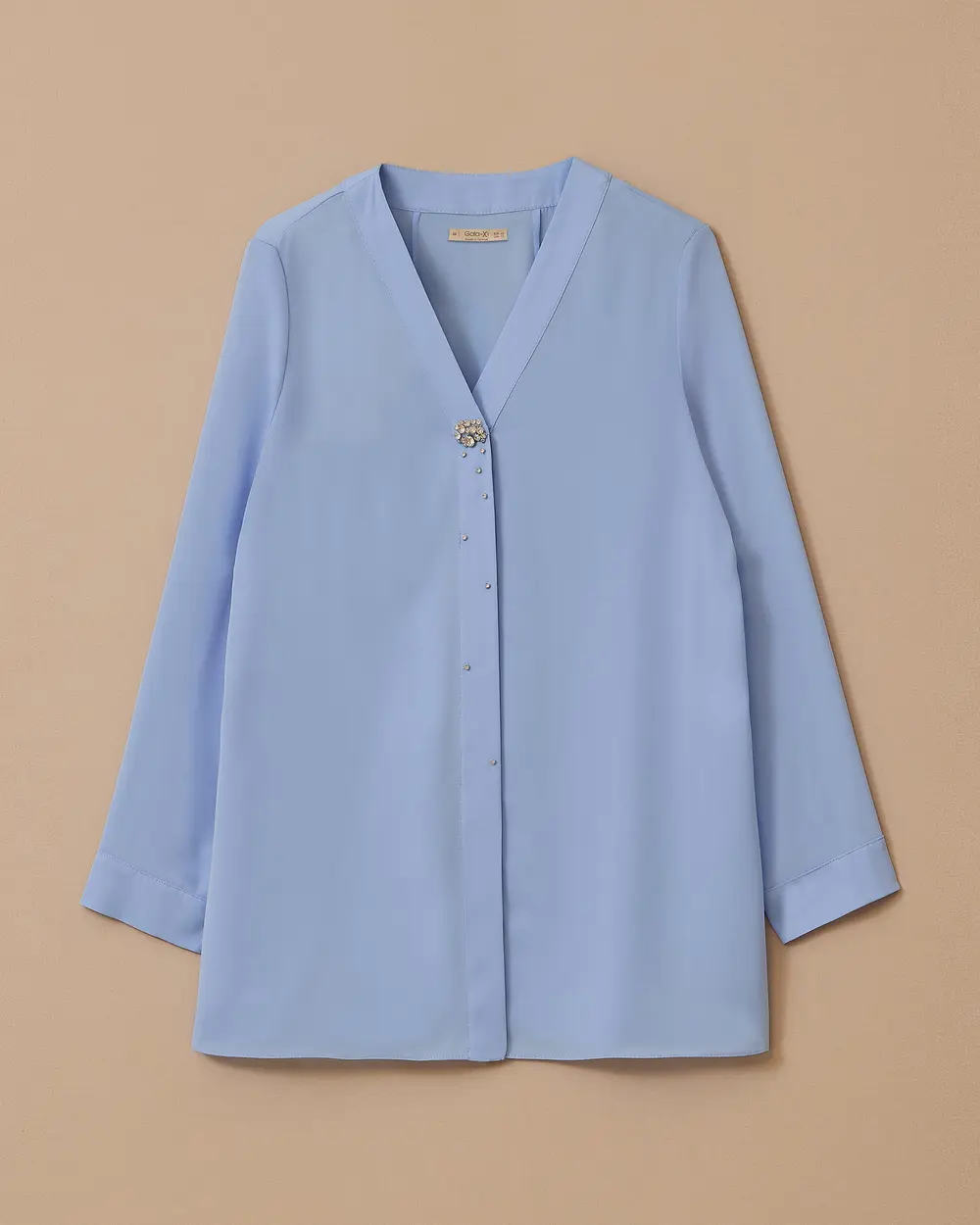 Plus Size Stone Detailed Shirt
