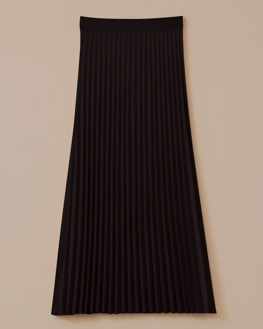 Elastic Waist Pleated Skirt