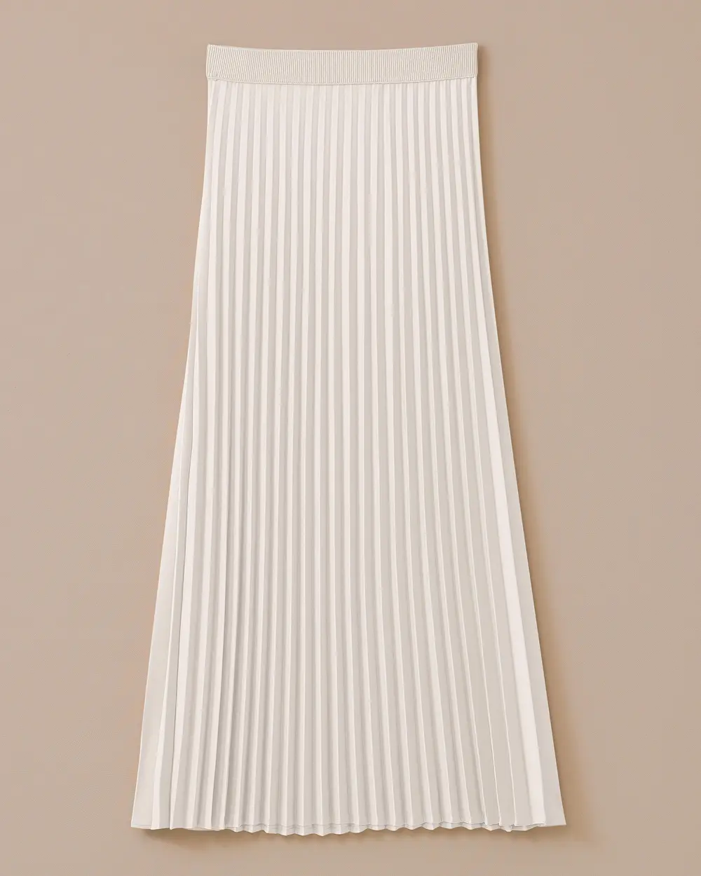 Elastic Waist Pleated Skirt