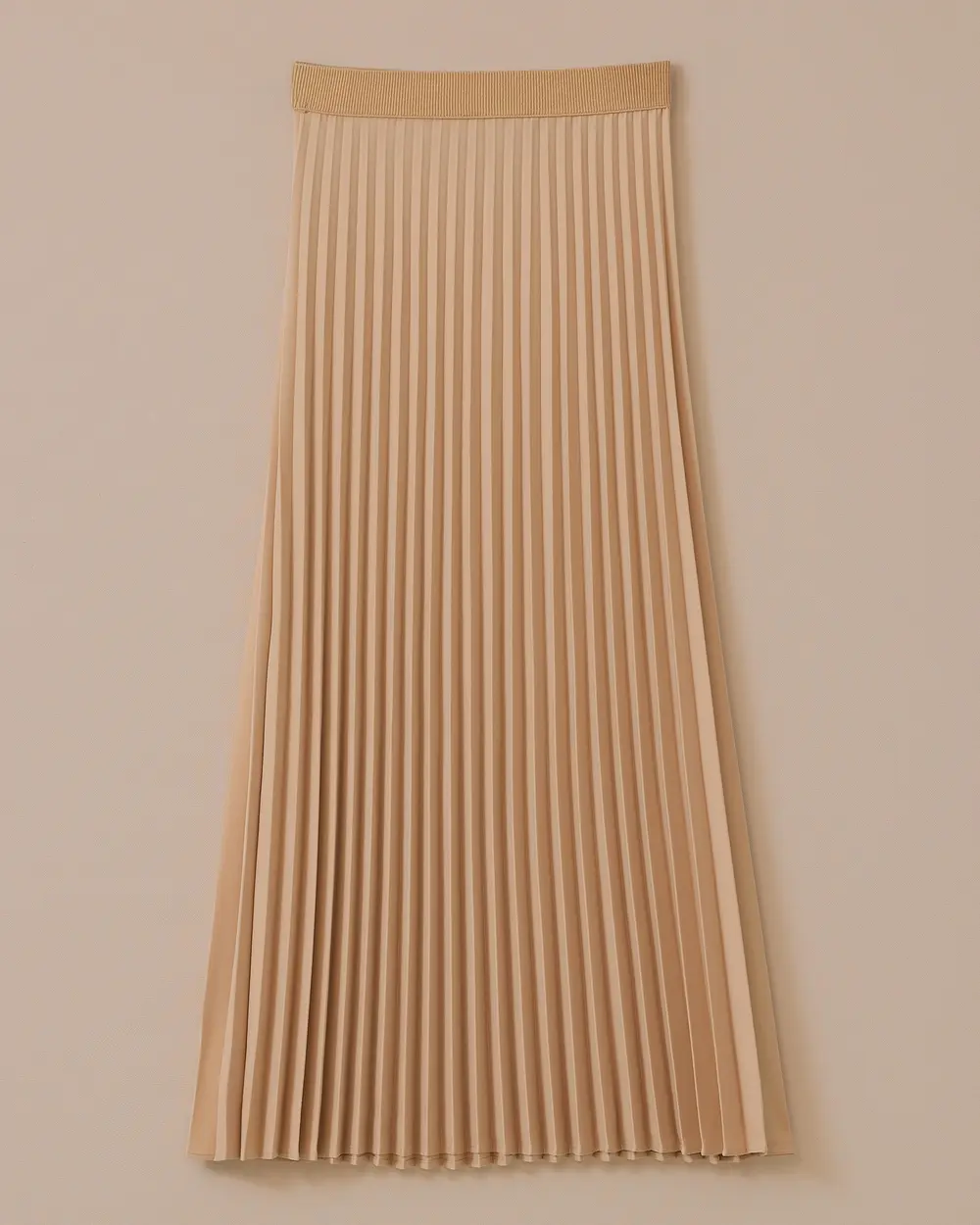 Elastic Waist Pleated Skirt