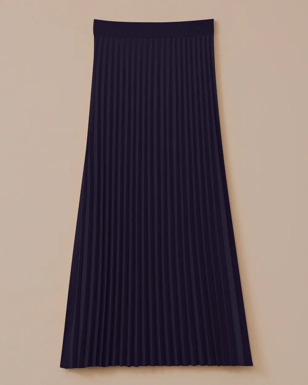 Elastic Waist Pleated Skirt