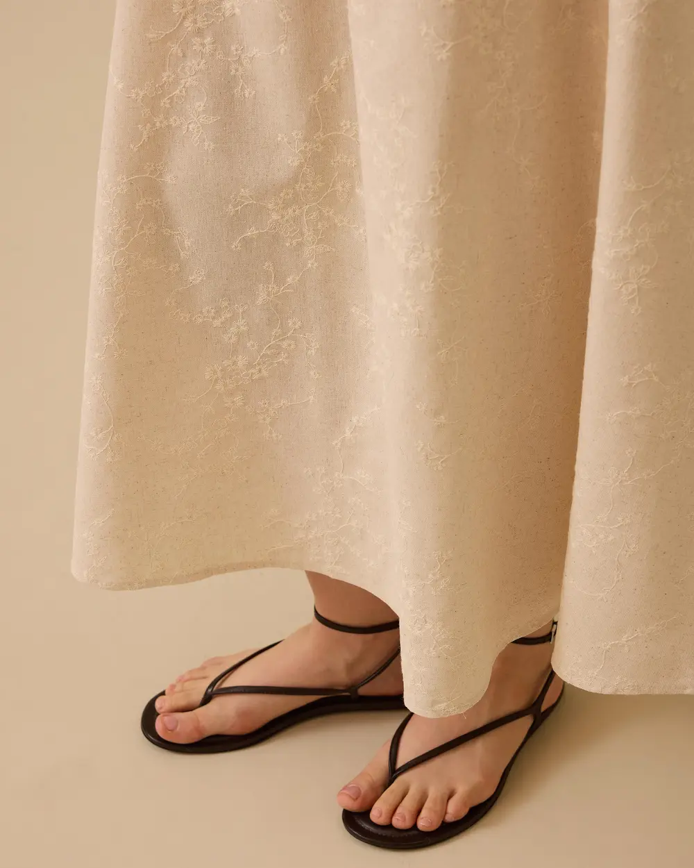 Elastic Waist Patterned Skirt