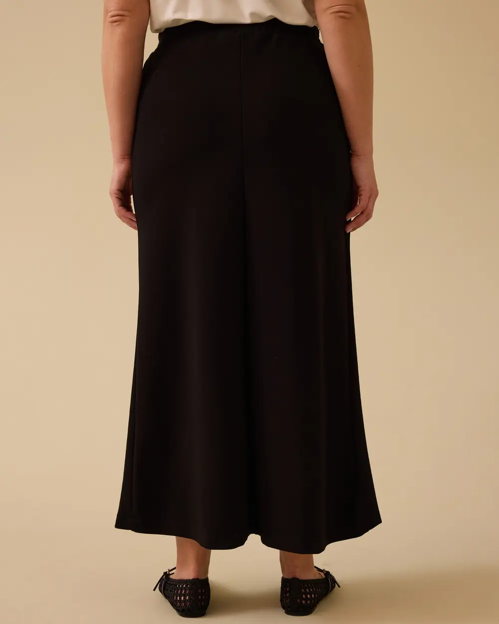 Plus Size Elastic Waist Skirt