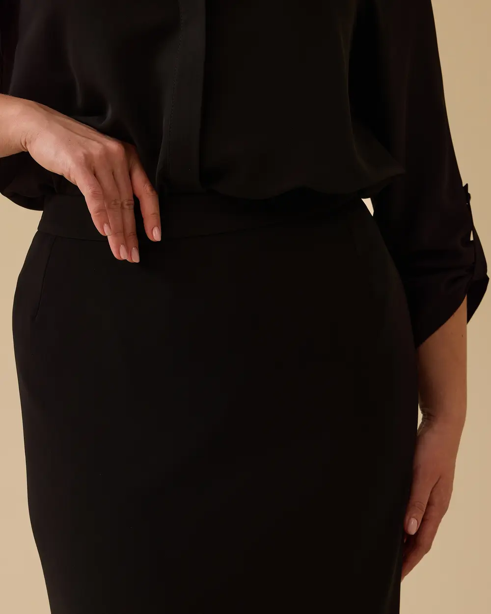 Plus Size Straight Cut Skirt