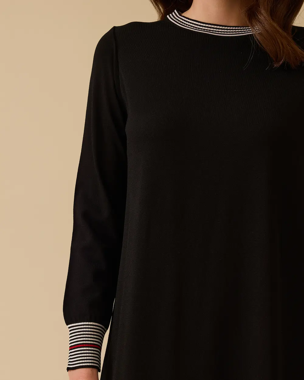 Colorful Stripe Detailed Sweater Dress