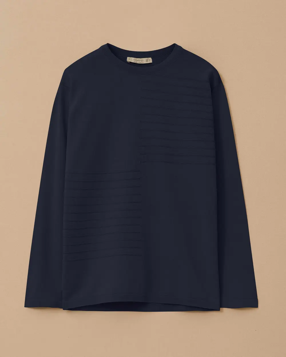 Büyük Beden Çizgi Desenli Triko Bluz