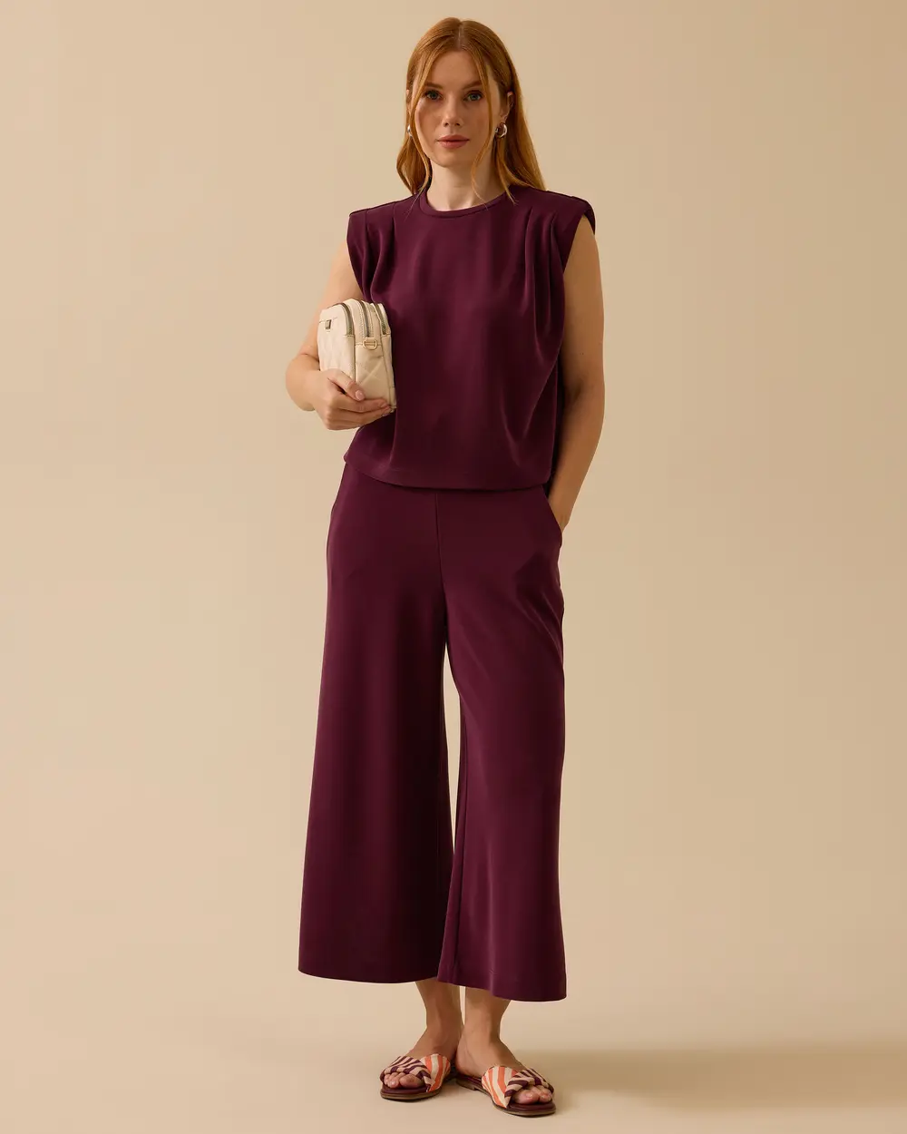 Sleeveless Blouse with Wadding