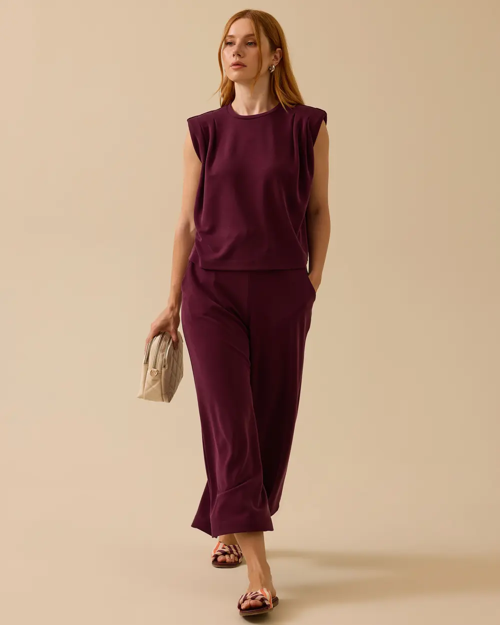 Sleeveless Blouse with Wadding