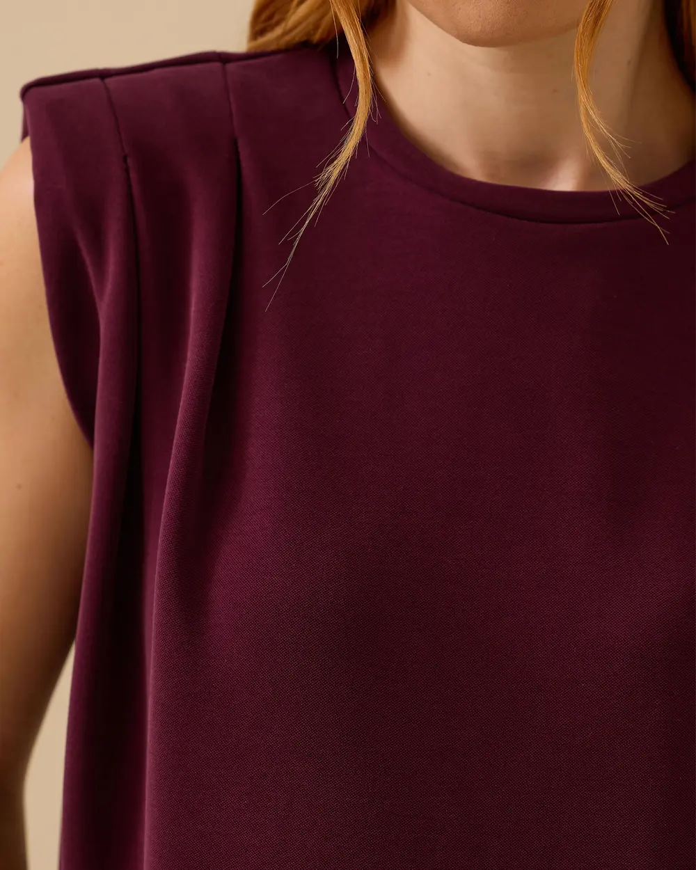 Sleeveless Blouse with Wadding
