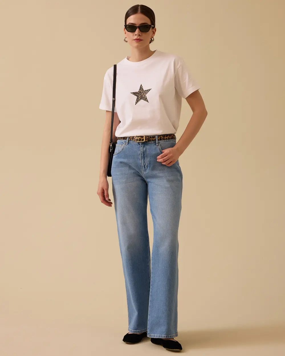 High Waist Buttoned Wide Leg Jean Pants